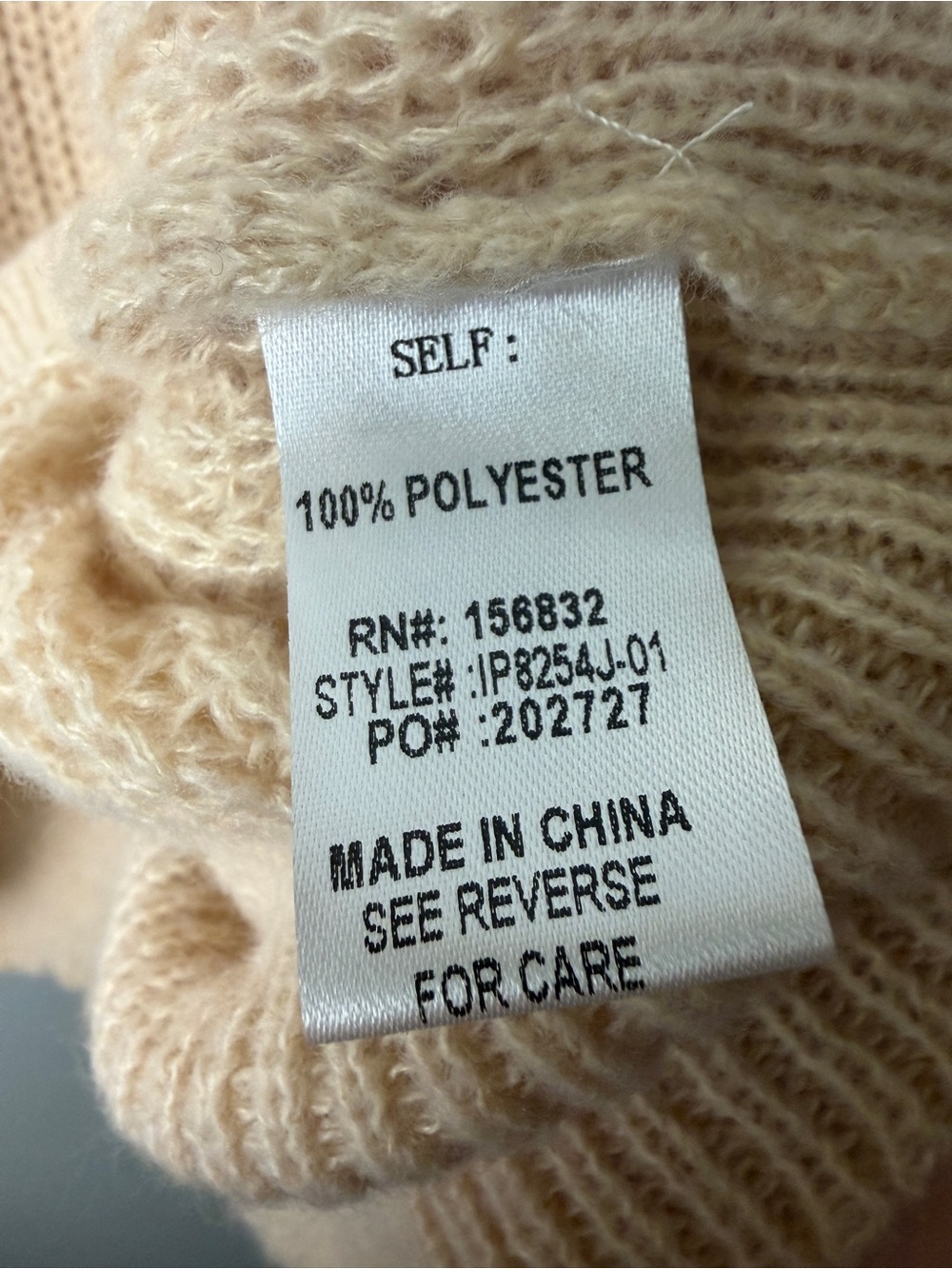 BiBi Pumpkin Crewneck Knit Cream Sweater Size M - Picture 5 of 7